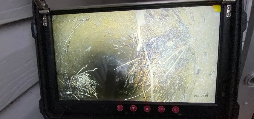 The Razorback Drain Camera's Clear Footage of the Bottom of the Pipe