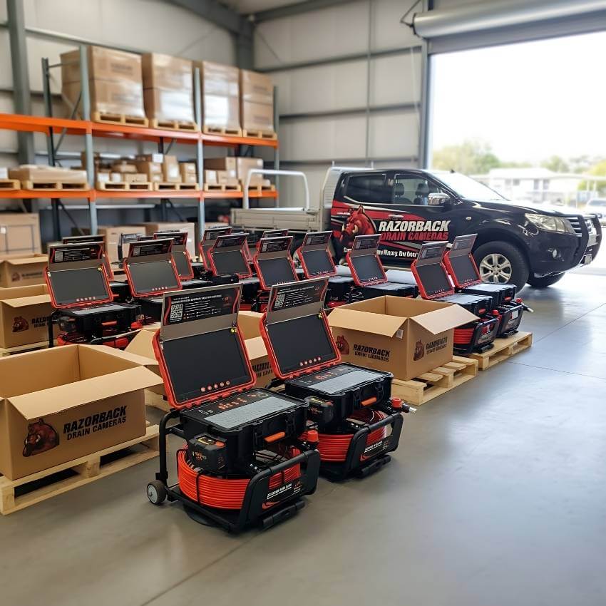 Stock of razorback drain cameras ready for supply