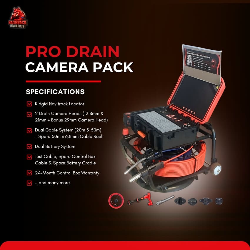 Pro Drain Camera Pack | Razorback Drain Pros